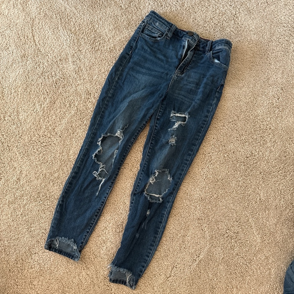 Distressed Blue Women's Jeans
